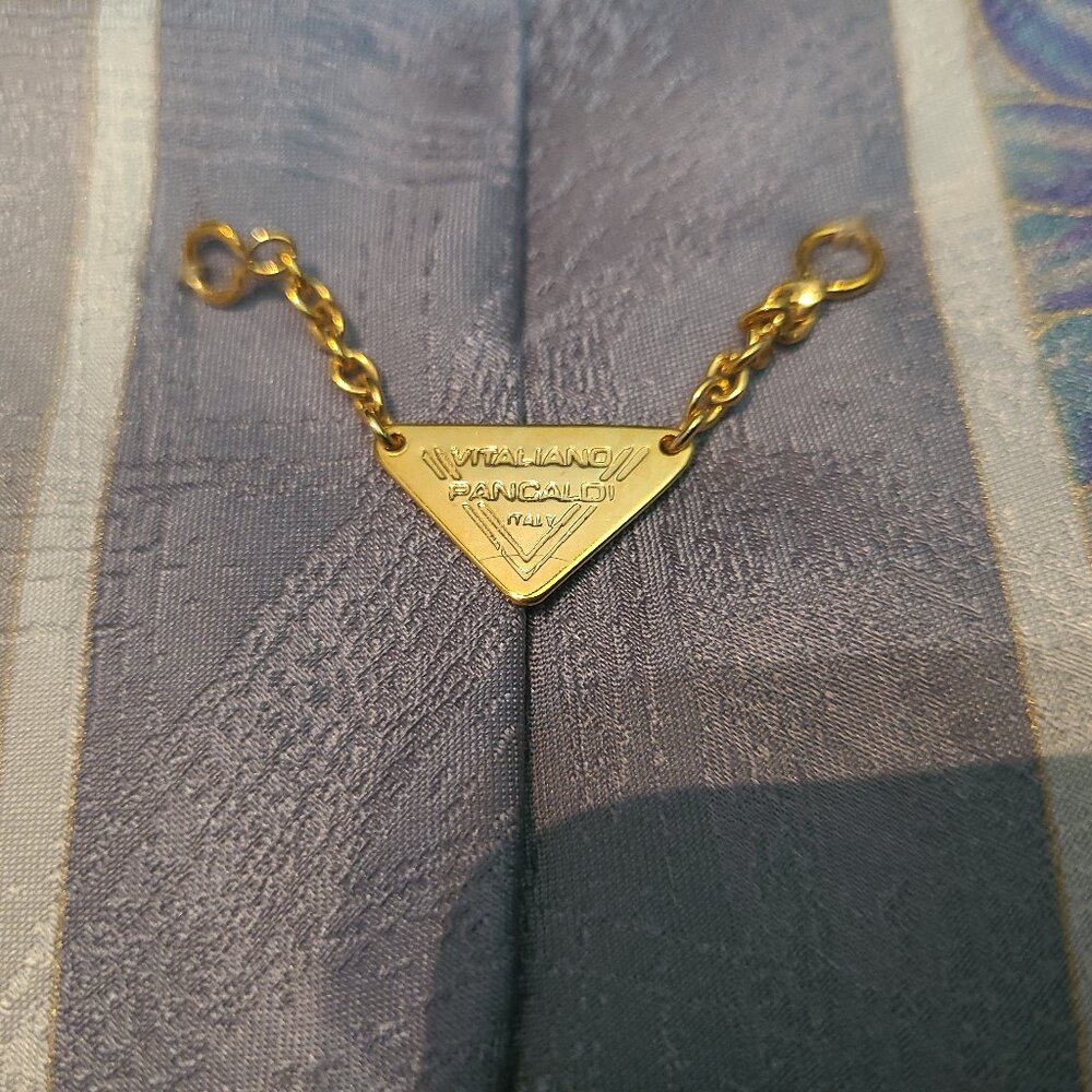 Vintage Vitaliano Pancaldi 100% Silk Handmade Neck Tie Made In Italy - Picture 11 of 11